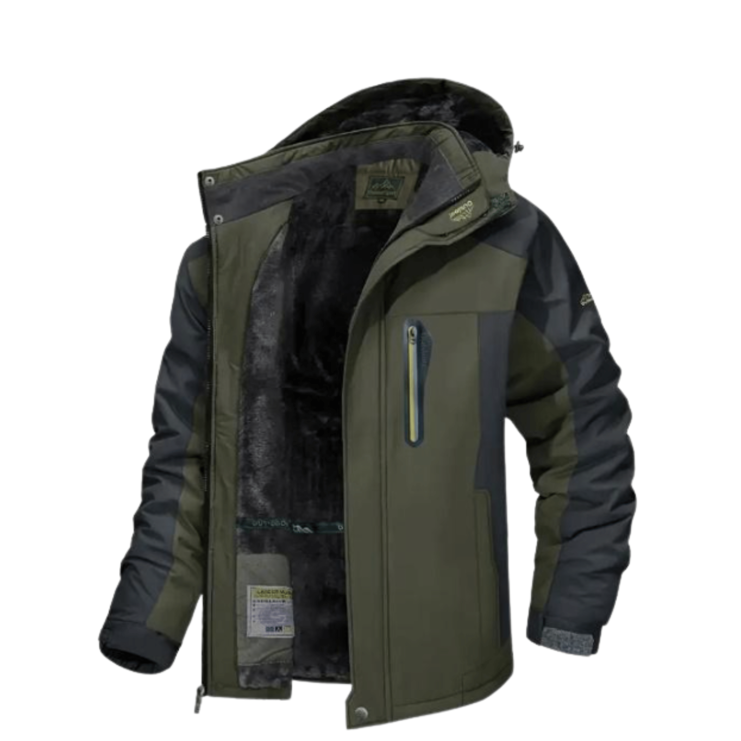 Chaqueta de invierno con forro polar interno - color verde