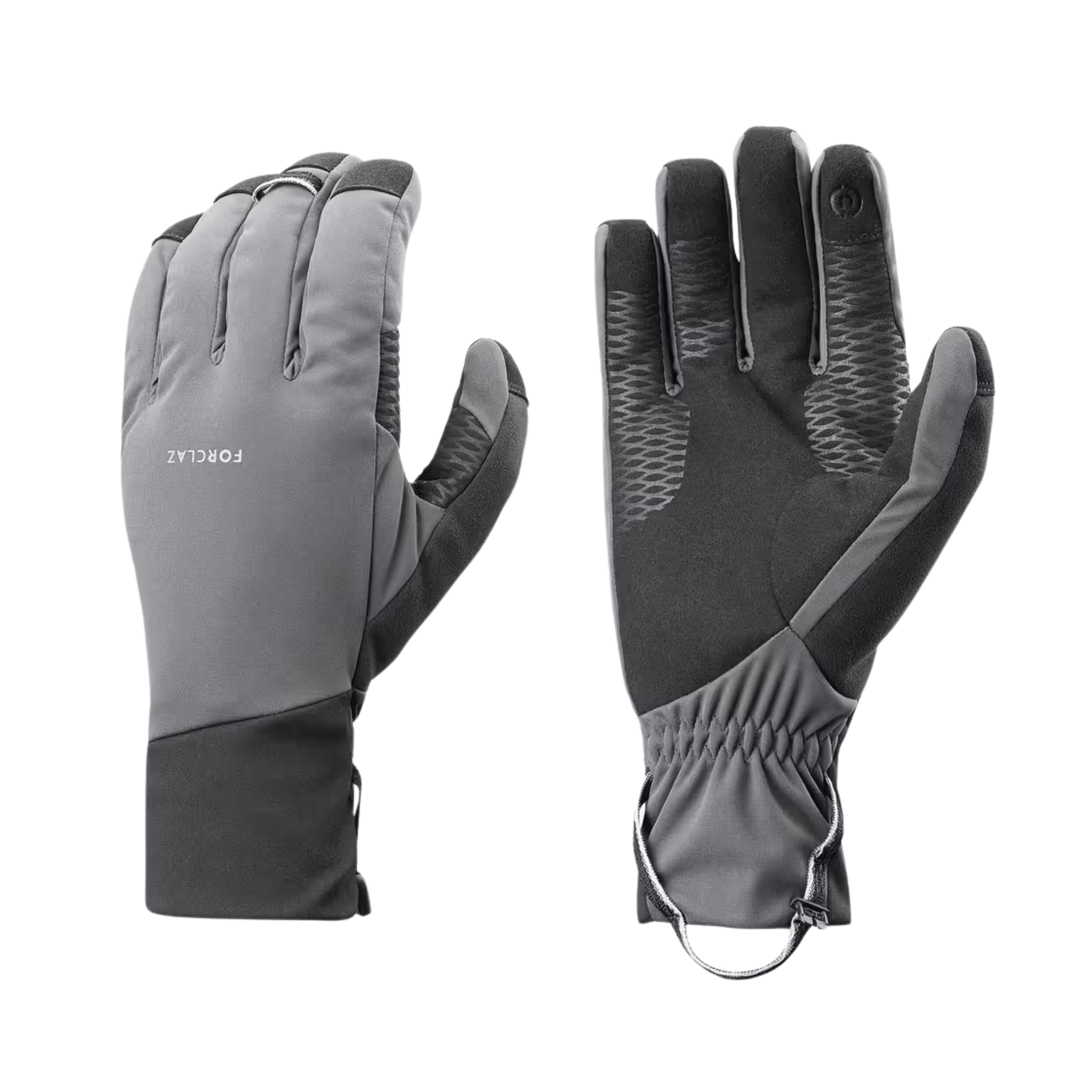 Guantes térmicos táctiles de trekking – gris