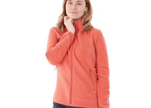 Chaqueta polar de senderismo mh100 para mujer – naranja